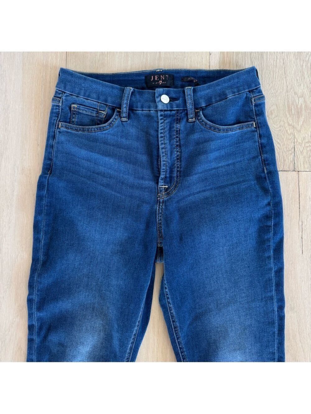 7 For All Mankind Jen7 HW Skinny Jeans Size 6 - Picture 3 of 8